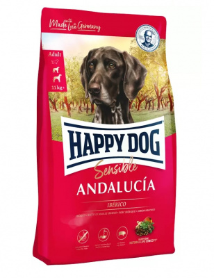 Happy Dog Supreme Sensible Andalucía 11кг иберийская свинина монобелковый сухой для собак средних и крупных пород при пищевой аллергии