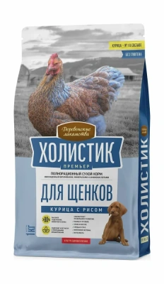 Деревенские лакомства Холистик Премьер 1кг курица с рисом для щенков (79213362) фото