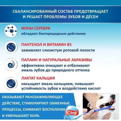 Зубная паста (Cliny) кальций+ 75мл фото
