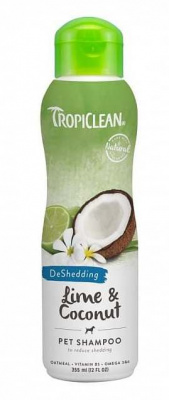 Шампунь (Tropiclean) 0,355л Лайм и кокос от линьки для собак и кошек