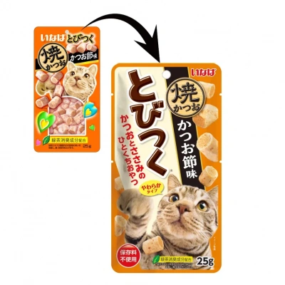 Inaba Tobitsuku Yakikatsuo 0,025кг со вкусом кацуобуси лакомство для кошек фото