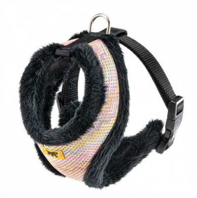 Шлейка Ферпласт Nikita Fur S цветная с мехом (шея 23см; грудь 35-49см), 15мм