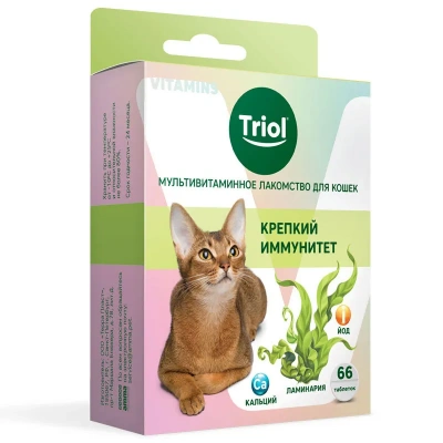Triol 0,033кг лакомство мультивитаминное Крепкий иммунитет для кошек фото