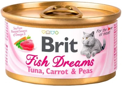 Brit Fish Dreams Tuna, Carrot & Pea 0,08кг тунец, морковь и горошек консервы для кошек (527922)