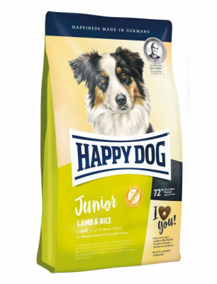 Happy Dog Supreme Young Junior 4кг ягненок рис сухой для щенков с 7-18 мес. средних и крупных пород с чувствительным пищеварением (152203)