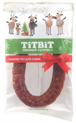 TiTBiT 0,14кг колбаса Одесская для собак (Новогодняя коллекция)