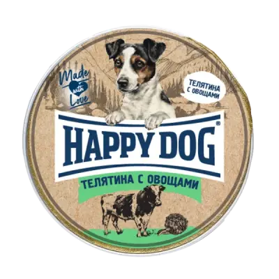 Happy Dog Natur Line 0,125кг телятина с овощами паштет для собак  фото