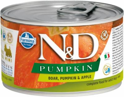 Farmina (Фармина) N&D 0,14кг DOG BOAR, PUMPKIN & APPLE MINI с тыквой, кабаном и яблоком для собак мини пород фото