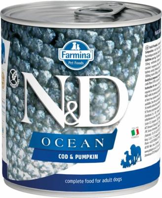 Farmina (Фармина) N&D 0,285кг DOG OCEAN COD & PUMPKIN треска и тыква для собак фото