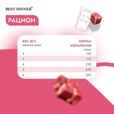 Best Dinner Exclusive Sterilised 0,085кг индейка с клюквой, мусс сливочный для кошек  фото