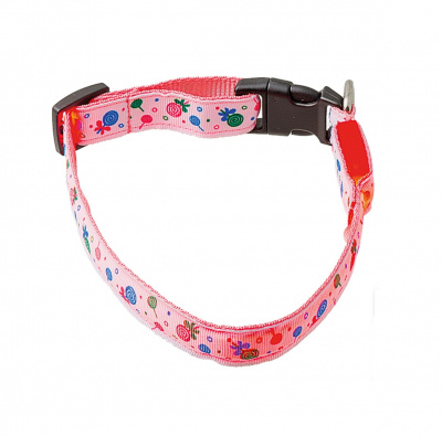 Ошейник (V.I.Pet) светящийся Леденцы, 20 мм, (50-60 см) 14-3600XL