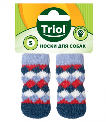 Носки (Triol) для собак Ромбы, размер S   