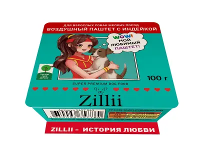 ZILLII 0,1кг воздушный паштет индейка консервы (ламистер) для собак мелких пород (357760) фото