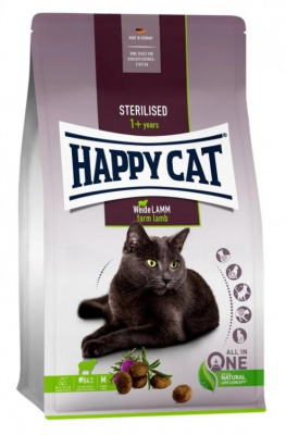 Happy Cat Sterilised 0,3кг пастбищный ягненок сухой для стерилизованных кошек (140668)