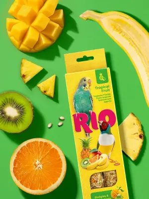 Rio 0,04кг*2шт палочки для волнистых попугайчиков и экзотов с тропическими фруктами фото
