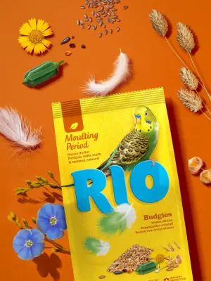 Rio 1кг корм для волнистых попугайчиков рацион в период линьки фото