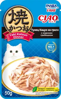 Inaba 0,05кг RU702 Тунец Кацуо на гриле с морским гребешком фото