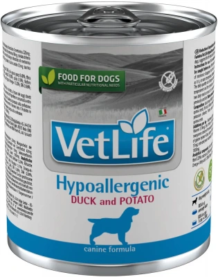Farmina (Фармина) Vet Life Dog Hypoallergenic 0,3кг гипоаллергенный консервы утка и картофель для собак (1302) фото