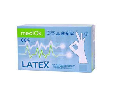Перчатки mediOk TG54PWDF-1-L диагностические, лат, неоп, текстурир, нестер, однор, натуральный, L фото