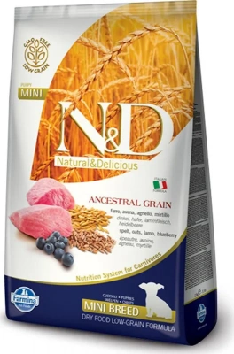 Farmina (Фармина) N&D Low Grain Dog 7кг с ягненком и черникой для щенков мелких пород (035103)  фото