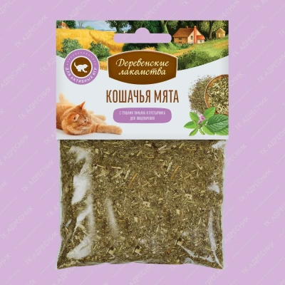 Деревенские лакомства 0,015кг кошачья мята Тимьян + пустырник (72970063) фото