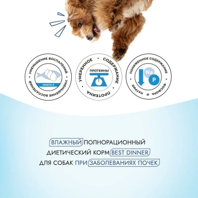 Best Dinner Vet Profi Renal 0,1кг птица (диета против почечной недостаточности) консервы для собак (406753) фото