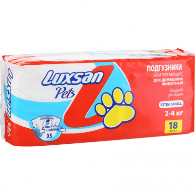 Подгузники (Luxsan) Premium для животных Хsmall 2-4кг №18 (12) фото