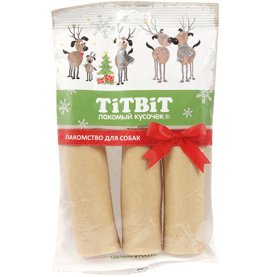 TiTBiT 0,12кг сахарная косточка с говядиной для собак (Новогодняя коллекция)