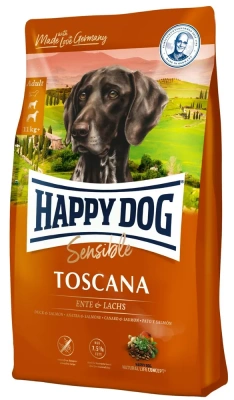 Happy Dog Supreme Toscana 2,8кг утка лосось сухой для собак средних и крупных пород с чувствительным пищеварением и избыточным весом (117202) фото