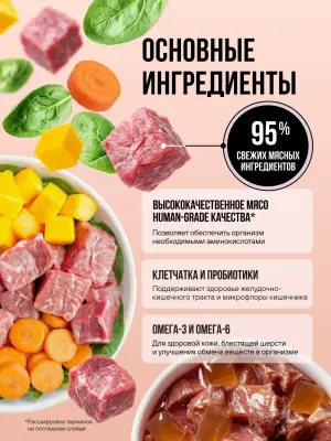 Bowl Wow 0,085кг ягненок и шпинат в кусочки в желе для кошек с чувствительным пищеварением (665151) фото