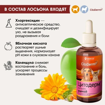 Лосьон (CitoDerm) для ушей с хлоргексидином 50мл фото
