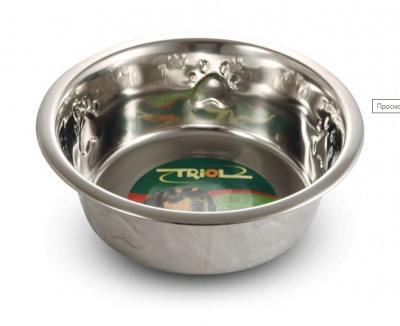 Миска (Triol) 1613 металлическая с тиснением, 0,80л