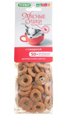 TiTBiT 0,1кг лакомство Мясные сушки с говядиной фото