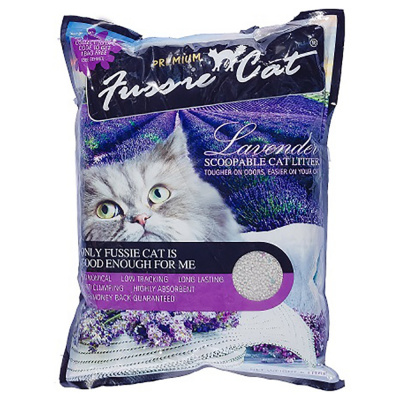 Наполнитель (Fussie Cat) 10л Лаванда комкующийся