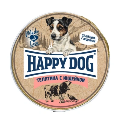Happy Dog Natur Line 0,125кг телятина с индейкой паштет для собак (741121) фото
