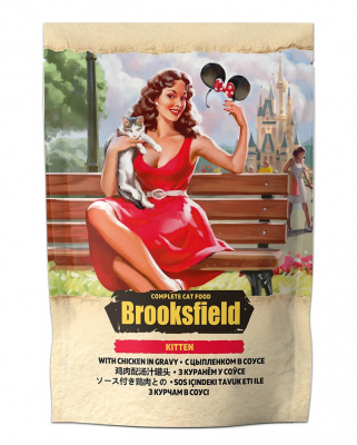 Brooksfield Kitten Chicken 0,085кг цыпленок в соусе влажный для котят