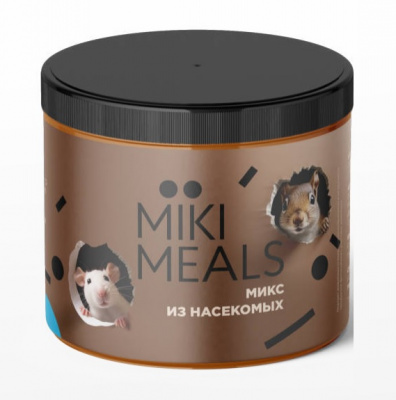 Микимилс (Mikimeals) 0,05кг Смесь насекомых для грызунов, банка (477436) фото