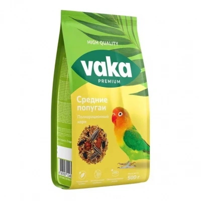 Вака 0,5кг High Quality корм для средних попугаев