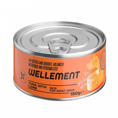 Wellement 0,15кг тунец с ягнёнком паштет для взрослых собак фото