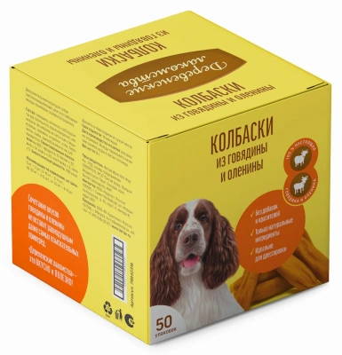 Деревенские лакомства 0,008кг мини колбаски из говядины и оленины для собак (79842316) фото