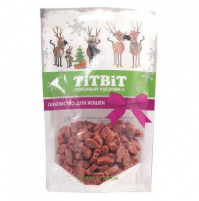 TiTBiT 0,05кг рыбки с лососем для кошек (Новогодняя коллекция) 