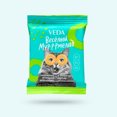VEDA 0,006кг лакомство Весёлый мурмелад с кошачьей мятой для кошек фото
