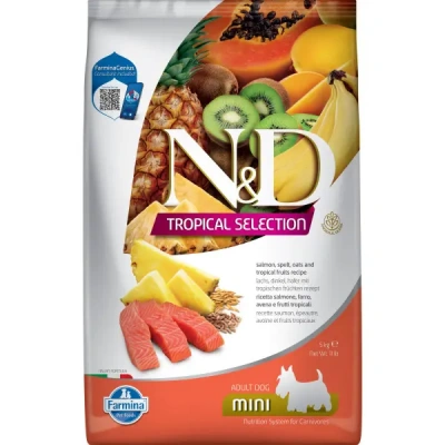Farmina (Фармина) N&D Dog Tropical Selection 5кг лосось для взрослых собак мини пород