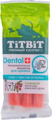 TiTBiT  DENTAL + 0,05кг Снек с мясом ягненка для щенков средних пород фото