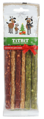 TiTBiT 0,06кг палочки жевательные S (Новогодняя коллекция) 