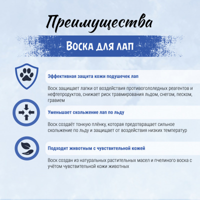 Воск (ТерриториЯ) Цепкие лапки защитный для лап, 100 мл фото