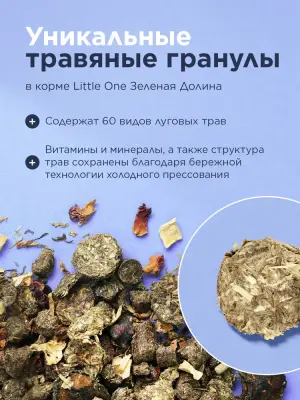 Little One 0,75кг Зеленая долина корм из разнотравья для дегу фото