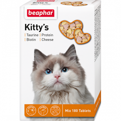Кормовая витаминная добавка (Beaphar) Kitty's микс 180шт для кошек (12506) фото