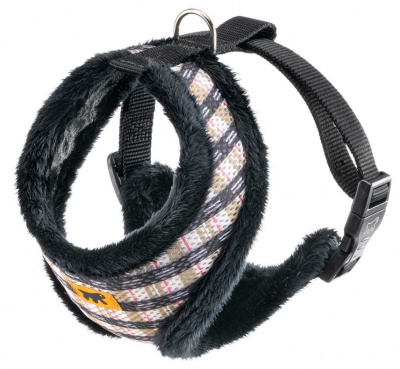 Шлейка Ферпласт Nikita Fur M клетка с мехом (шея 30см; грудь 43-61см), 20мм