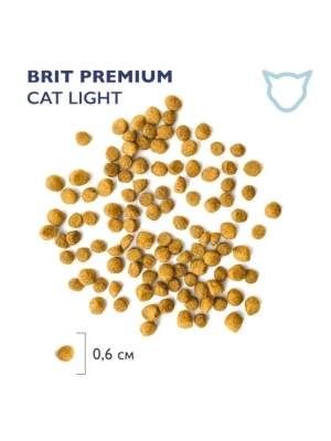 Brit Premium Cat Light 0,8кг курица сухой для кошек с избыточным весом (5049783) фото